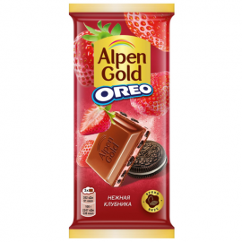 AG Chocolate Bar with Strawberry Filling and Oreo Cookie Pieces/19x85g