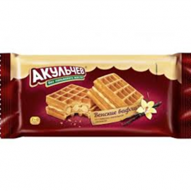 Akulchev viennese waffle with condensed milk flavor/22x100g