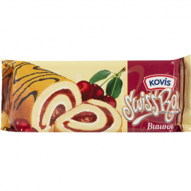 Kovis Roll cake with cream & cherry filling/15x175g