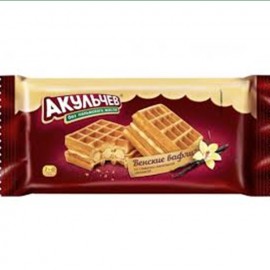 Akulchev viennese waffle with condensed milk flavor/22x100g