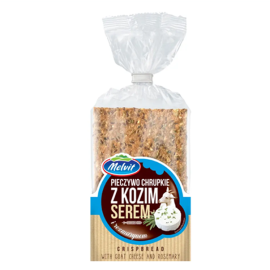 Melvit Crispbread Goat Cheese & Rosemary Clipbag/10x130g