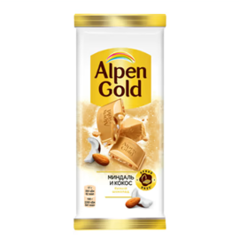 AG Chocolate Bar White Coconut & Almonds/24x80g