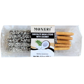 Moneri Bread Sticks Chocolate & Coconut/15x150g