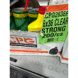 CPG - STRONG CLEAR GARBAGE BAGS 26X36 200PK