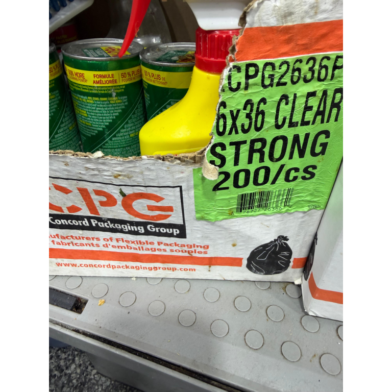 CPG - STRONG CLEAR GARBAGE BAGS 26X36 200PK