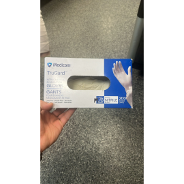 Medicom TruGard Nitrile Medical Exam Gloves, 400 gloves (2 x 200), White, Small